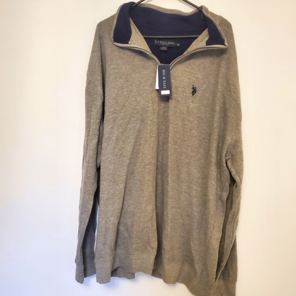 NWT Mens Big&Tall half zip up long sleeved top